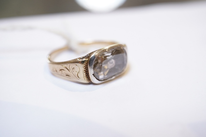 A rare Georgian/early Victorian diamond ring, first half 19th century